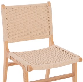 Καρέκλα Ignacio Rubberwood Σχοινί Φυσικό 50x60x87Υεκ.