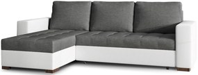 Γωνιακός καναπές Julie-Λευκό - γκρι - 237.00Χ150.00Χ90.00cm