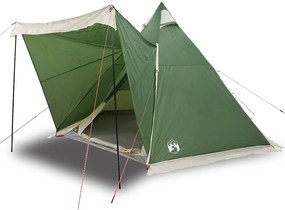 vidaXL Σκηνή Οικογενειακή Tipi 6 Ατόμων Αδιάβροχη Πράσινη