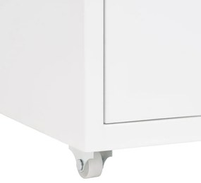 vidaXL Αρχειοθήκη Φορητή Λευκή 28 x 41 x 69 εκ. Μεταλλική