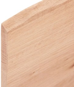 vidaXL Ράφι Τοίχου Ανοιχτό Καφέ 100x40x2 εκ. Επεξεργ. Μασίφ Ξύλο Δρυός