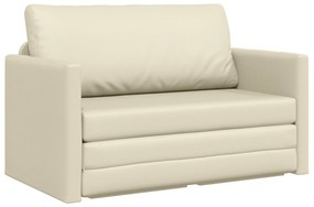 vidaXL Καναπές Κρεβάτι 2 σε 1 Κρεμ 124x71x78 cm Τεχνητό Δέρμα