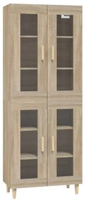 vidaXL Ντουλάπι Sonoma δρυς 69,5 x 34 x 180 εκ. από Επεξεργασμένο Ξύλο
