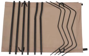 vidaXL Κρεβάτια Κάμπινγκ 2 τεμ. Taupe 180x60x19εκ Ύφασ. Oxford/Ατσάλι