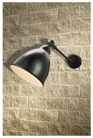 Απλίκα τοίχου MORENO μεταλλική μαύρη ματ μικρή Homelighting-77-2202-Μαύρο 77-2202