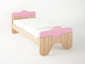 Intrahome Κρεβάτι "TAZ" μονό σε χρώμα δρυς-ροζ 90x190 Intrahomesa-00652182