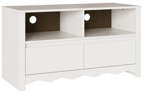 vidaXL Ντουλάπι τηλεόρασης "DRAMMEN" Λευκό 99x43x55 εκ. Στερεό ξύλο πεύκου