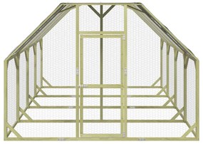 vidaXL Κοτέτσι 268x400x190 εκ. από Μασίφ Εμποτισμένο Ξύλο Πεύκου