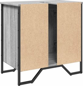 vidaXL Ντουλάπι Νιπτήρα Μπάνιου Γκρι Sonoma 60x35x60 εκ. Επεξ. Ξύλο