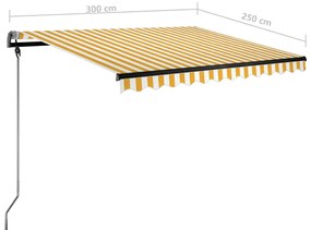 ΤΕΝΤΑ ΣΥΡΟΜΕΝΗ ΧΕΙΡΟΚΙΝΗΤΗ ΜΕ LED ΚΙΤΡΙΝΟ / ΛΕΥΚΟ 300 X 250 ΕΚ. 3069703