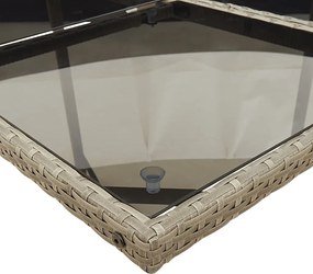 vidaXL Σετ Τραπεζαρίας Κήπου 5 τεμ. Γκρι Συνθ. Ρατάν με Μαξιλάρια