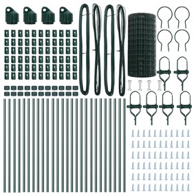 vidaXL Euro Fence με 13 Στυλ 0.4x50 μ Γαλβανισμένος Χάλυβας Πράσινος