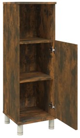vidaXL Ντουλάπι Μπάνιου Καπνιστή Δρυς 30x30x95 εκ. Επεξεργασμένο Ξύλο
