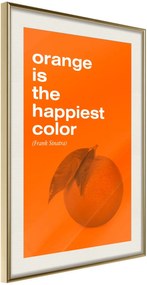 Αφίσα - Orange Colour - 40x60 - Χρυσό - Με πασπαρτού