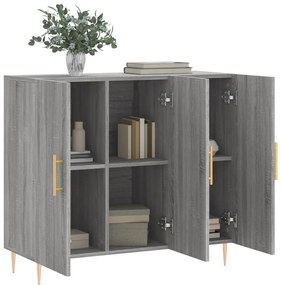 vidaXL Ντουλάπι Γκρι Sonoma 90 x 34 x 80 εκ. από Επεξεργασμένο Ξύλο