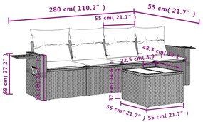 ΣΑΛΟΝΙ ΚΗΠΟΥ ΣΕΤ 5 ΤΕΜΑΧΙΩΝ ΚΑΦΕ ΣΥΝΘΕΤΙΚΟ ΡΑΤΑΝ ΜΕ ΜΑΞΙΛΑΡΙΑ 3219892