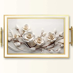 Δίσκος Σερβιρίσματος Γυάλινος 244KNG1773 50x29x3,5cm Multi Aberto Design Γυαλί