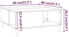 ΤΡΑΠΕΖΑΚΙ ΣΑΛΟΝΙΟΥ ΚΑΦΕ ΔΡΥΣ 80X80X36,5 ΕΚ. ΕΠΕΞΕΡΓΑΣΜΕΝΟ ΞΥΛΟ 821099