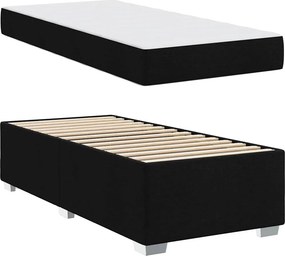 vidaXL Σκελετός Κρεβατιού με στρώμα Μαύρο 90 x 200 cm ύφασμα