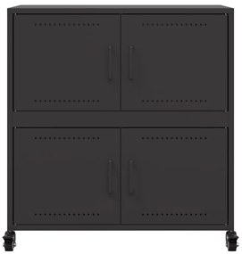 vidaXL Ντουλάπι Μαύρο 68x39x72 εκ. από Ατσάλι