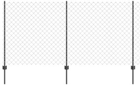 vidaXL Φράχτης με Στήλες. Γκρι 1.2 x 25 m Ατσάλι