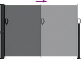 vidaXL Σκίαστρο Πλαϊνό Συρόμενο Μαύρο 140 x 600 εκ.