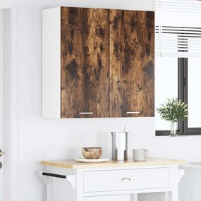 vidaXL Κρεμαστό ντουλάπι Καπνιστό Δρύς 80 x 31 x 80 εκ.