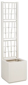 vidaXL Κήπος Γλάστρα με Πλέγμα Λευκό 36x36x140 εκ PP