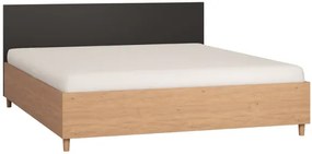 Κρεβάτι Simple-180 x 200-Φυσικό - Μαύρο