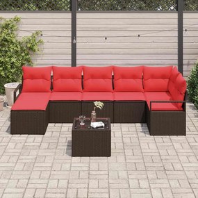 vidaXL Σετ Καναπέ 8 pcs Καφέ συνθετικό ρατάν