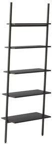 vidaXL Ραφιέρα Κεκλιμένη 5 Επιπέδων Μαύρη 64x34x185,5 εκ.