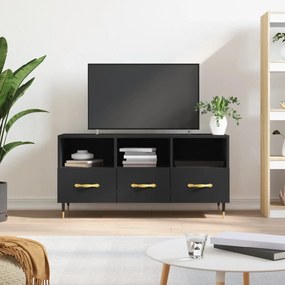 vidaXL Έπιπλο Τηλεόρασης Μαύρο 102 x 36 x 50 εκ. από Επεξεργ. Ξύλο