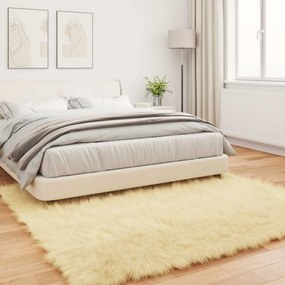 vidaXL Χαλί από τεχνητό πρόβειο δέρμα TAFALLA Κρεμ 240 x 240 cm