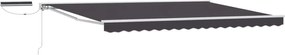 vidaXL Ηλεκτρικό Αναδιπλούμενο Σκίαστρο Ανθρακί 5 x 3,5 μ