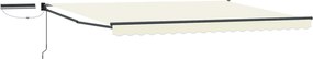 vidaXL Ηλεκτρικό Αναδιπλούμενο Σκίαστρο Κρεμ 4 x 3 μ