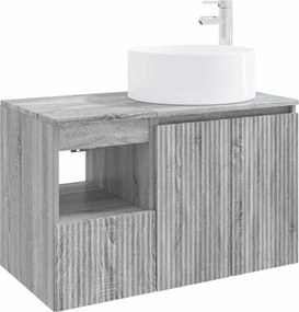 vidaXL Σετ Επίπλων Μπάνιου 2 τμχ. Γκρι Sonoma Επεξεργασμένο Ξύλο