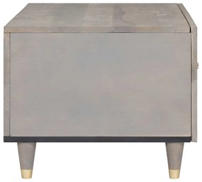 vidaXL Τραπεζάκι σαλονιού Γκρι 80 x 50 x 40 cm Μασίφ ξύλο μάνγκο