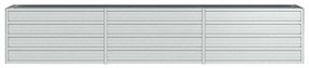 vidaXL Ζαρντινιέρα Υπερυψωμένη Ασημί 240x40x45 εκ. Γαλβανισμ. Χάλυβας