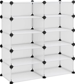 vidaXL Παπουτσοθήκη Διαφανής 84x32x88,5 εκ. από Πολυπροπυλένιο