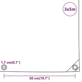 Μουσαμάς Ανθρακί 600 γρ./μ.² 3x5 μ. - Ανθρακί