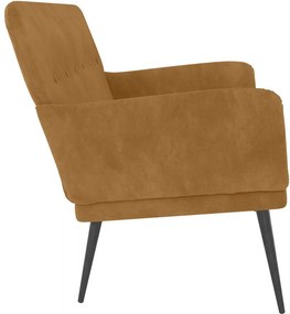 vidaXL Πάγκος Καφέ 108x79x79 εκ. Βελούδινος