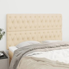 vidaXL Κεφαλάρι Κρεμ 160x7x118/128 εκ. Ύφασμα