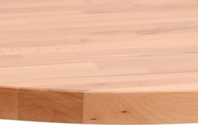 vidaXL Επιφάνεια Τραπεζιού Στρογγυλή Ø80x1,5 εκ. Μασίφ Ξύλο Οξιάς
