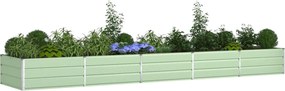 vidaXL Γλάστρα Παστέλ Πράσινο 480 x 100 x 45 εκ Επικαλυμμένος Χάλυβας