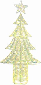 vidaXL Χριστουγεννιάτικο Δέντρο με 240 LED Θερμό λευκό 181 cm PET