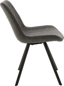 Καρέκλα Orca PU ανθρακί-μαύρο πόδι 50x60x78 εκ.