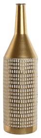 Βάζο Home ESPRIT Λευκό Χρυσό Μέταλλο Σύγχρονη 14,5 x 14,5 x 55,5 cm
