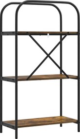 vidaXL Ράφι Βιβλίων 3 επιπέδων 60 x 30 x 109 εκ Επεξεργασμένο ξύλο