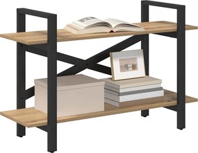 vidaXL Ράφι Βιβλίων 2 επιπέδων 100 x 33,5 x 64 εκ Επεξεργασμένο ξύλο
