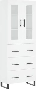 vidaXL Ντουλάπι Λευκό 69,5x34x180 εκ. από Επεξεργασμένο Ξύλο
